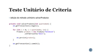  Adição do método utilitário salvarProdutos
 