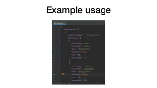 Example usage
 