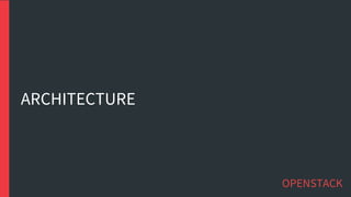 ARCHITECTURE
OPENSTACK
 