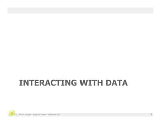 INTERACTING WITH DATA


© J. Phua & D.Degler • Design for Context • 1 December 2011   11
 