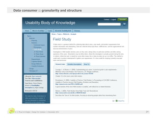Data consumer :: granularity and structure




 © J. Phua & D.Degler • Design for Context • 1 December 2011   14
 