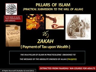 [object Object],[object Object],All Rights Reserved© Zhulkeflee Hj Ismail (2011) IN THE NAME OF ALLAH, MOST COMPASSIONATE, MOST MERCIFUL EXTRACTED FROM FAARDHU ‘AIN COURSE FOR ADULTS 