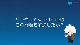 どうやってSalesforceは
この問題を解決したか？
 