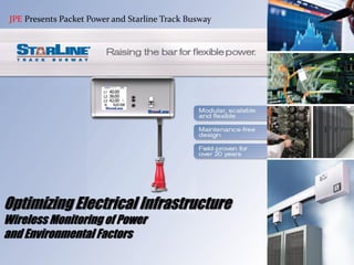 JPE Presents Packet Power and Starline Track Busway

Optimizing Electrical Infrastructure
Wireless Monitoring of Power
and Environmental Factors

 