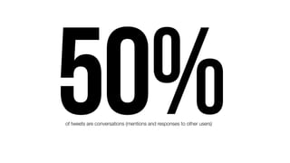 of tweets are conversations (mentions and responses to other users)

 