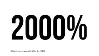 Oﬃce for cooperation with NGOs, April 2013

 