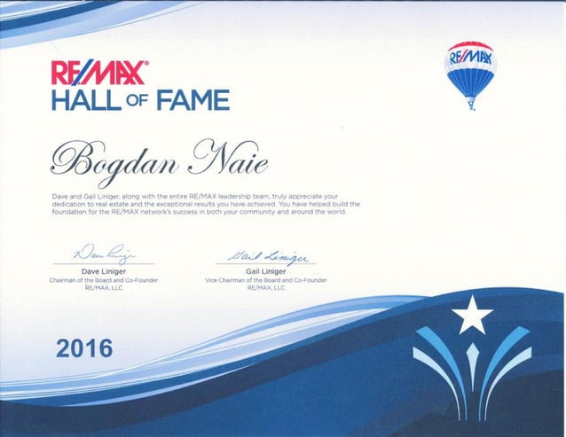Re/Max HALL OF FAME Award | PPT