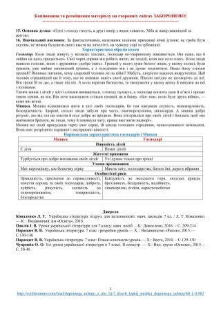 Б. Лепкий «Мишка». Допомога учню