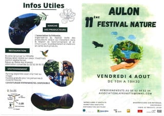 Festival nature a Aulon le 6 aout