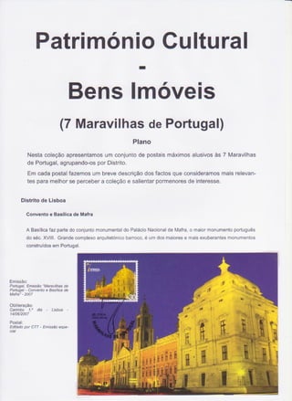 Património Cultural - Bens Imóveis (7 Maravilhas de Portugal)