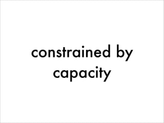 constrained by
   capacity
 