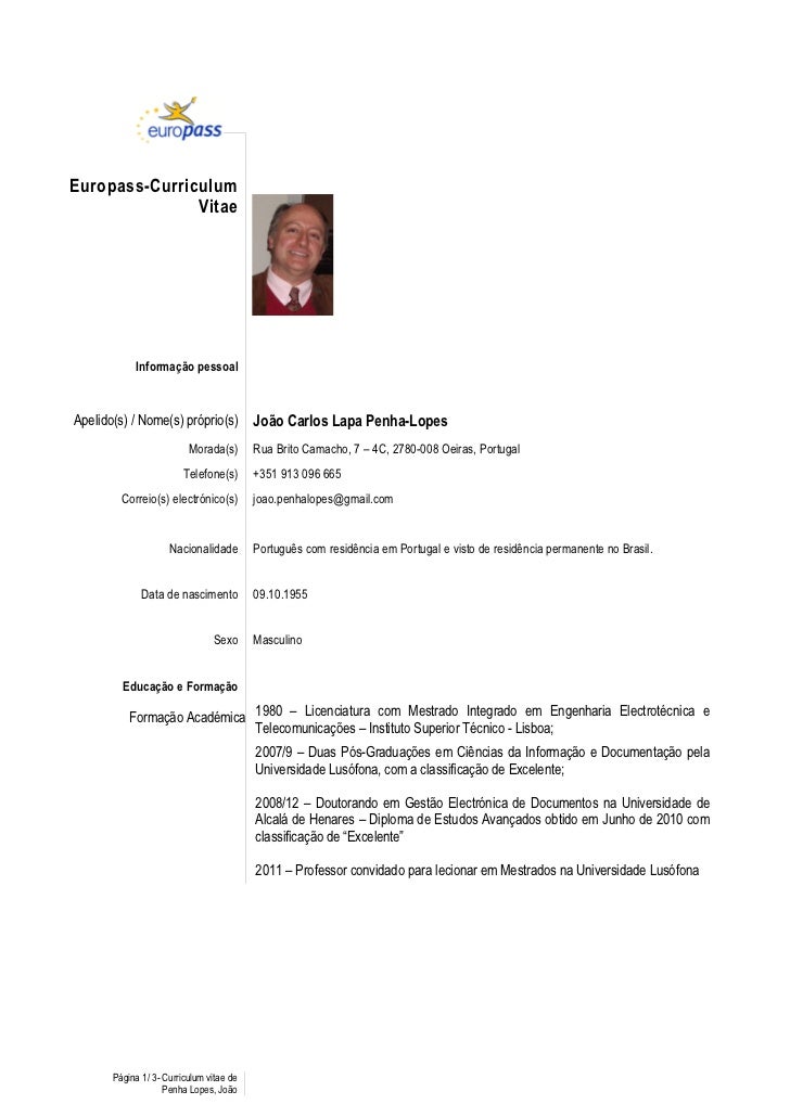 Jpl cv europeu