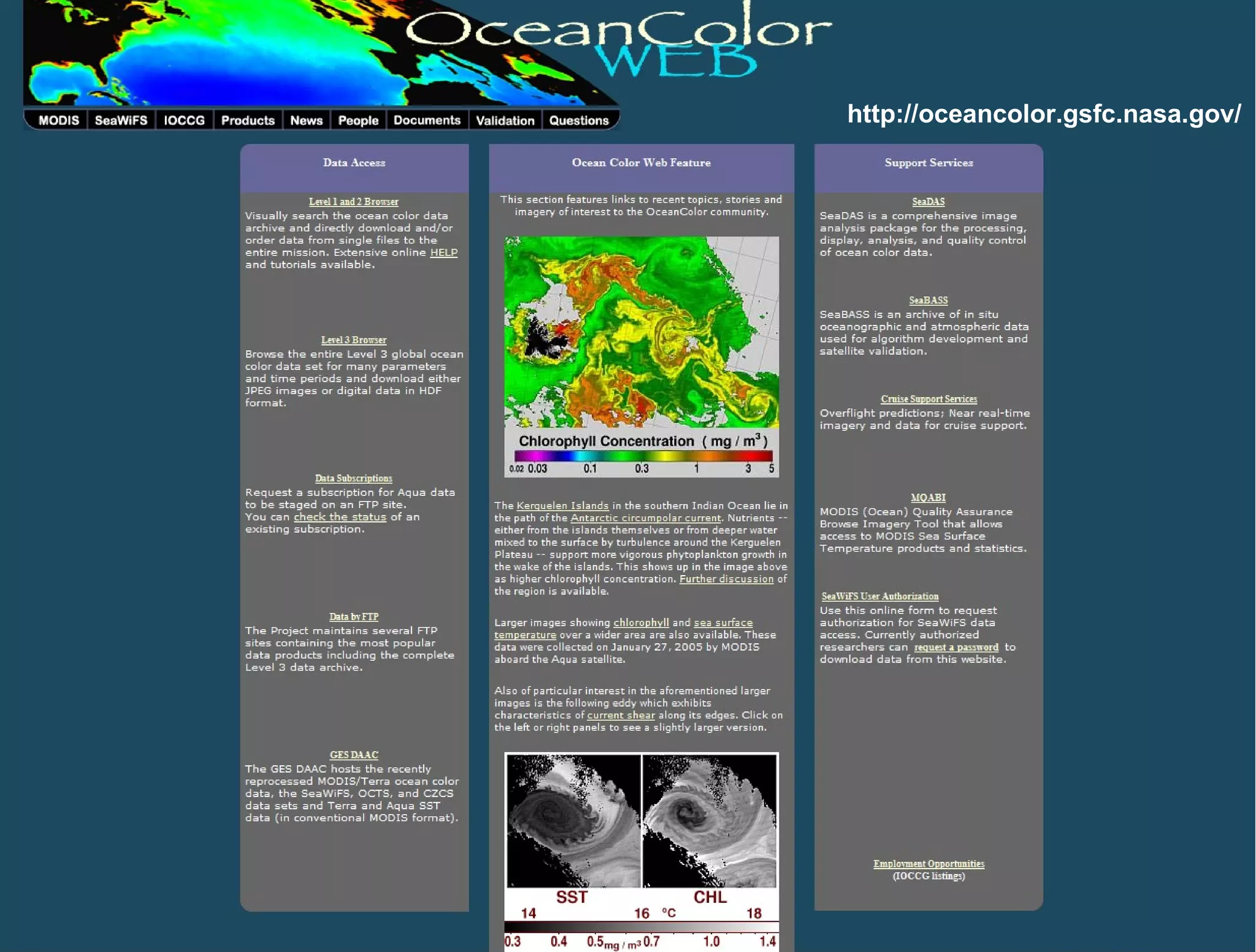http://oceancolor.gsfc.nasa.gov/ 