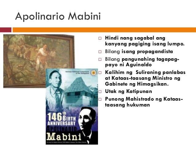 Apolinario Mabini Utak Ng Katipunan