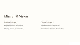 Mission Reespected Presentation on JP Morgan Chase and Co. company | PPTX