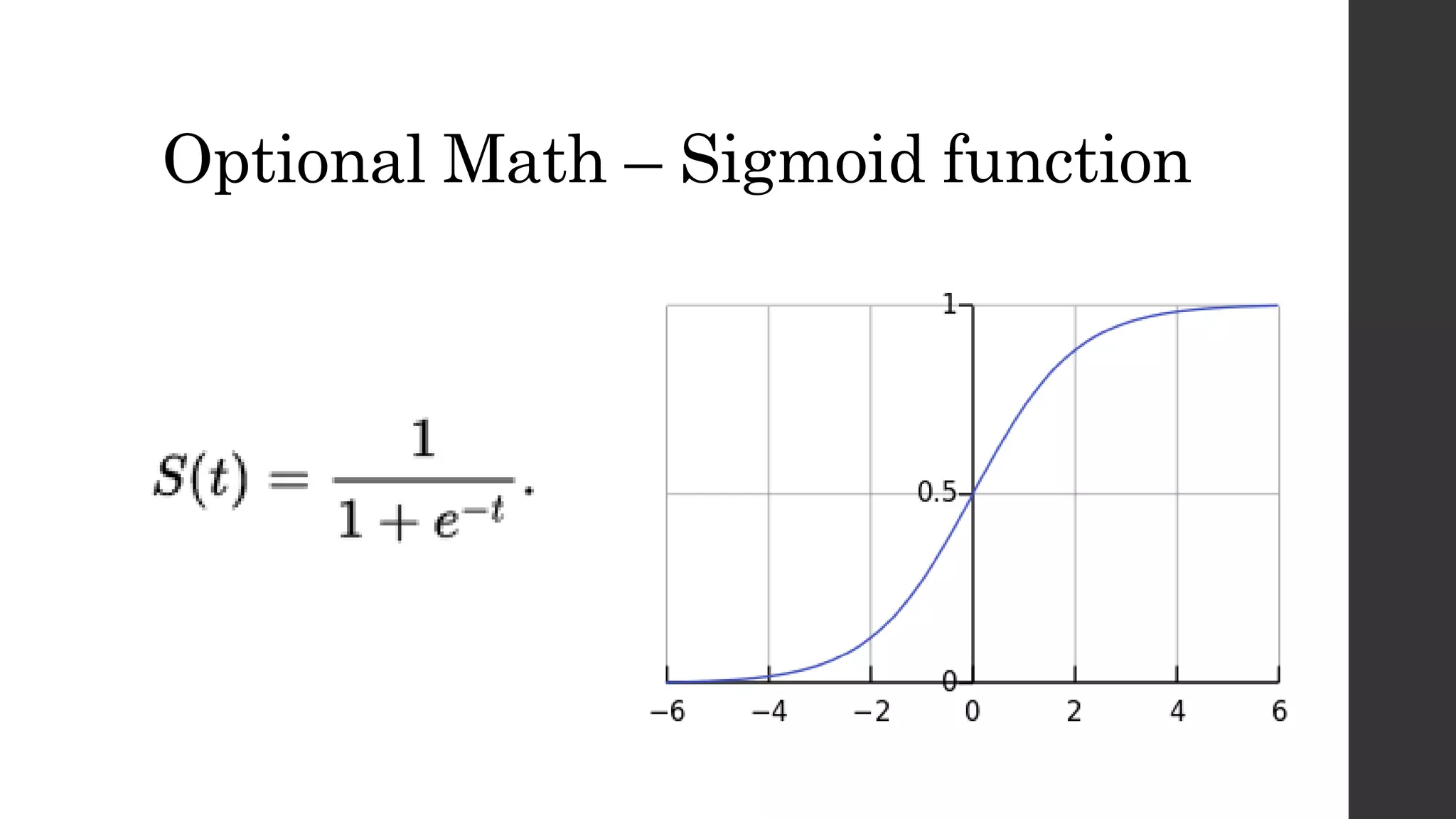 Optional Math – Sigmoid function
 