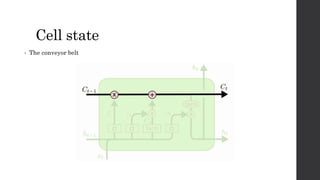 Cell state
• The conveyor belt
 