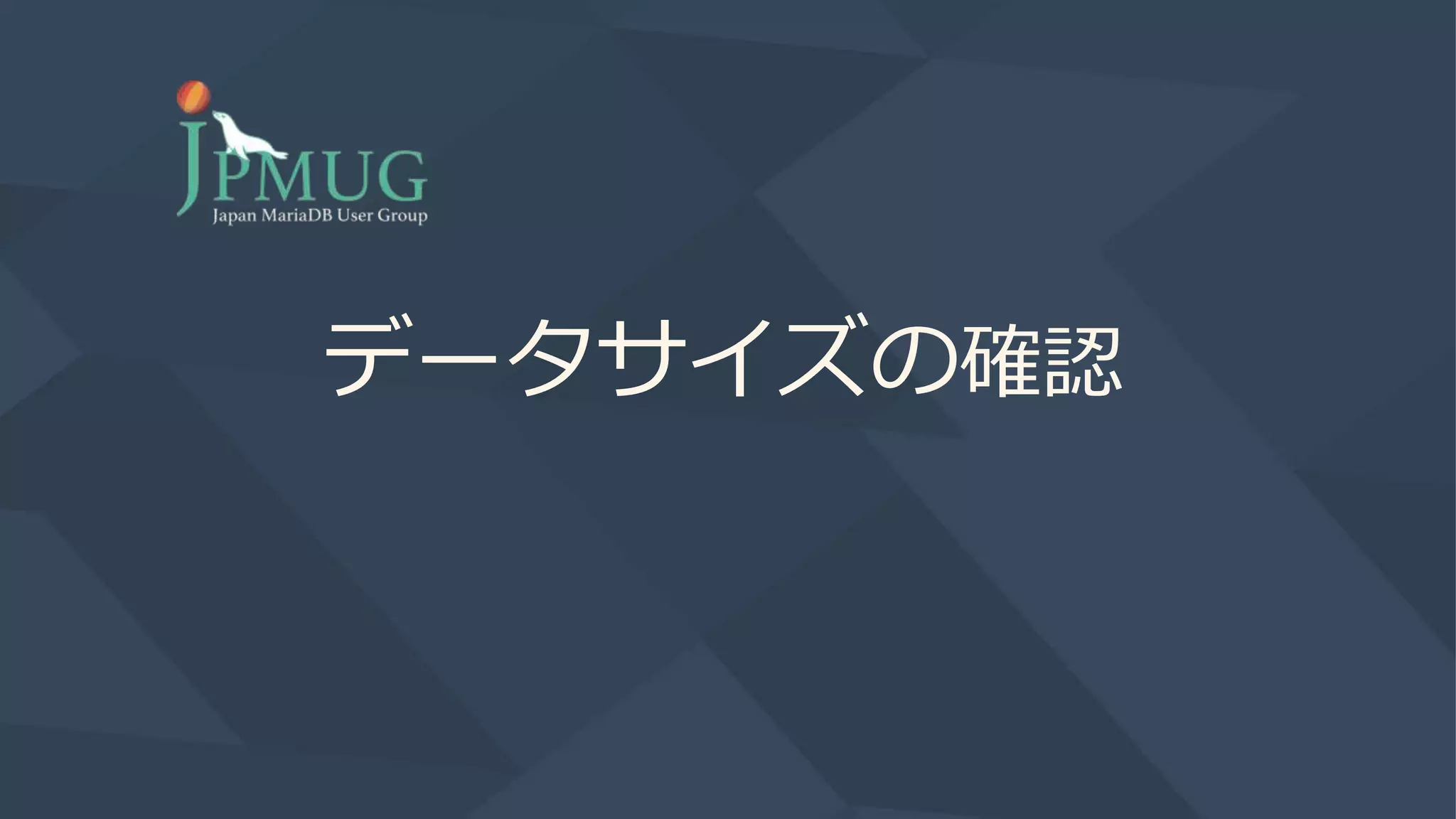 データサイズの確認
 