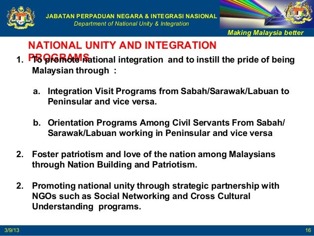 Jabatan Perpaduan Negara - Jabatan Perpaduan Negara Dan Integrasi