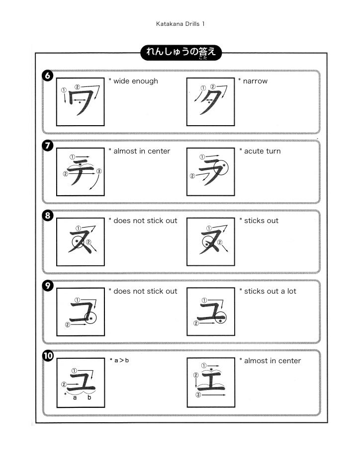 Katakana Quiz 1