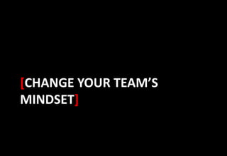 [CHANGE YOUR TEAM’S
MINDSET]
 