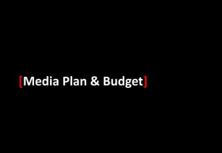[Media Plan & Budget]
 