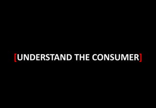 [UNDERSTAND THE CONSUMER]
 