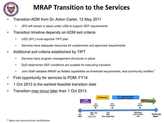 JPO MRAP Program Brief 2012 | PDF