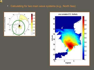 your name
• Calculating for two main wave systems (e.g., North Sea)
 
