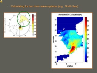 your name
• Calculating for two main wave systems (e.g., North Sea)
 