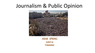 Journalism & Public Opinion
ARAB SPRING
(UNIT 6)
TYBAMMC
 