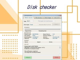 Disk checker
 
