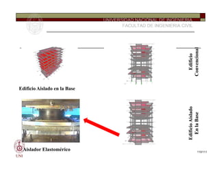 Edificio
Convencional
Edificio Aislado en la Base
UNI
Edificio
Aislado
En
la
Base
Edificio Aislado en la Base
Aislador Elastomérico 110/111
 