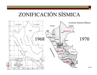 ZONIFICACIÓN SÍSMICA
(1970
1968
Cortesía Antonio Blanco
UNI
(1970
12/101
1968
 