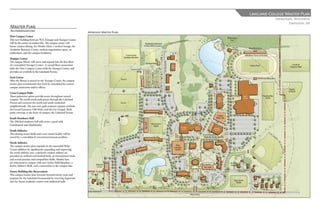 Lakeland College Master Plan
                                                       Sheboygan, Wisconsin
                                                               Employer: JJR
Master Plan
Recommendations:   Approved Master Plan:
 
