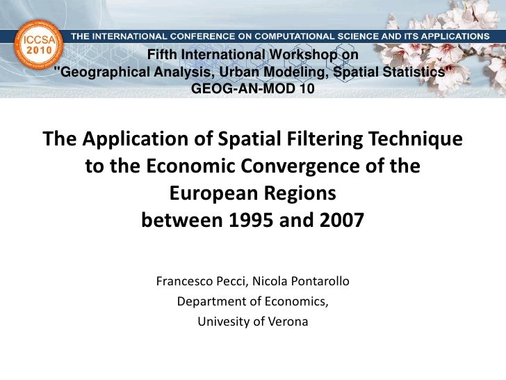 The Application Of Spatial Filtering Technique To The Economic Conver