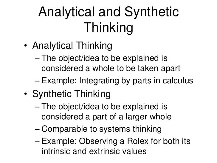 analytical thinking example