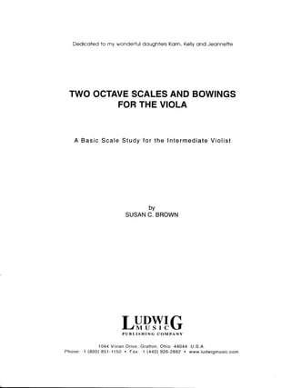 Susan c. brown scales and bowings two scale for viiola | PDF