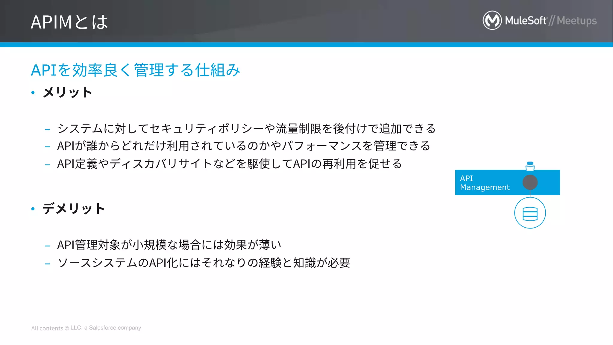 LLC, a Salesforce company
API
•
–
–
–
•
–
–
API
Management
 