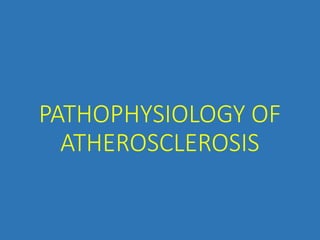 PATHOPHYSIOLOGY OF
ATHEROSCLEROSIS
 