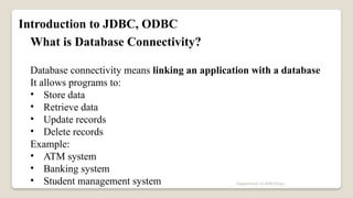 Comprehensive Guide to Java Database Connectivity and Architecture | PPTX