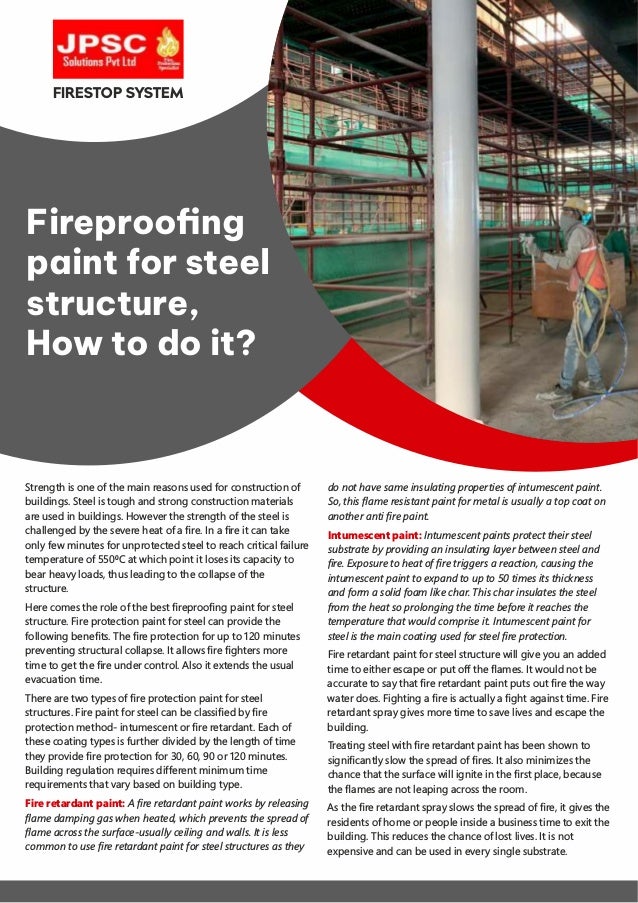 Fireproofing paint for steel structure, How to do it?