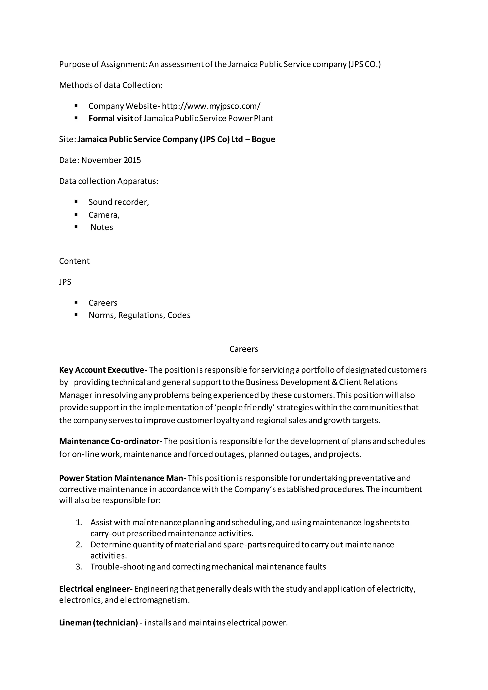 Jps report | DOCX