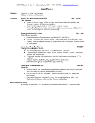 J Ps Resume