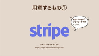 https://stripe.com/docs/testing#cards
テストコードなどはこちら
 
