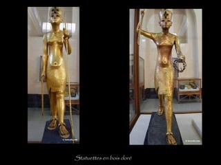Statuettes en bois doré
 