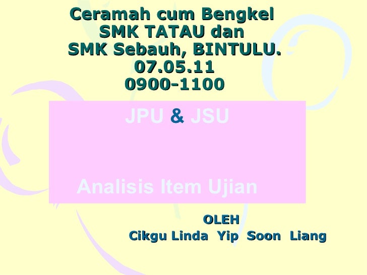 Jadual Penentu Ujian dan Jadual Spesifikasi Ujian