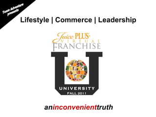 an inconvenient truth Team Adventure presents Lifestyle | Commerce | Leadership 