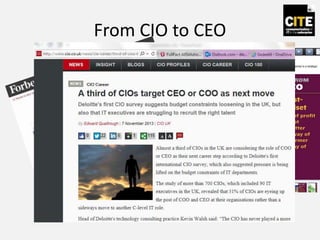 From CIO to CEO
 