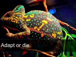 Adapt or die.
 